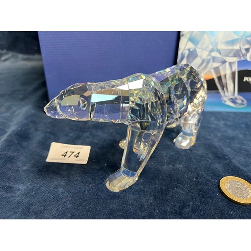 474 - A Swarovski Crystal figure of a 'Siku Polar Bear' with the 