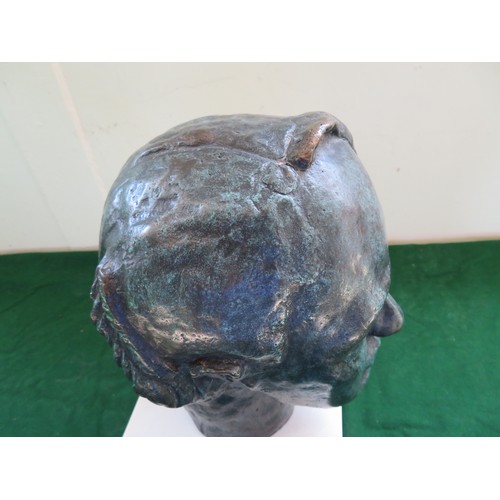 435 - A bronze perspective Bust of a lady on marble plinth, believed to be in the style of Jane Robbins. T... 