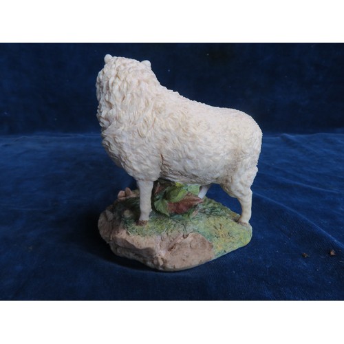 455 - An Aynsley Mastercraft hand-painted figure of a Ewe and lamb.