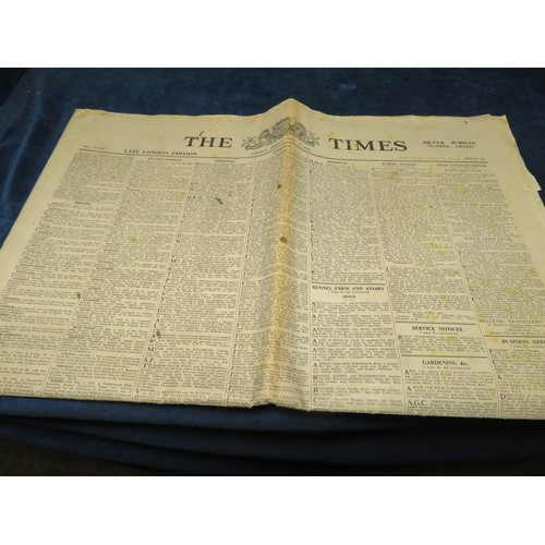 114A - An original of The Times late London edition Friday 3rd May 1935, 