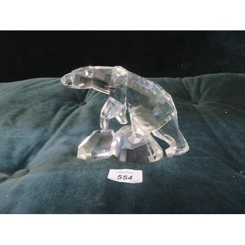 554 - A Swarovski Crystal figure Polar Bear.