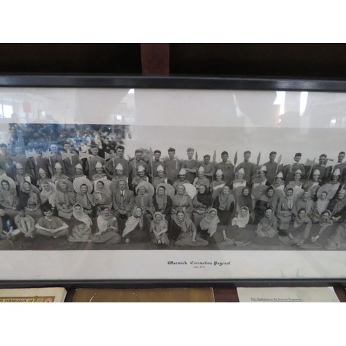 44 - A framed black and white photograph of the cast of 