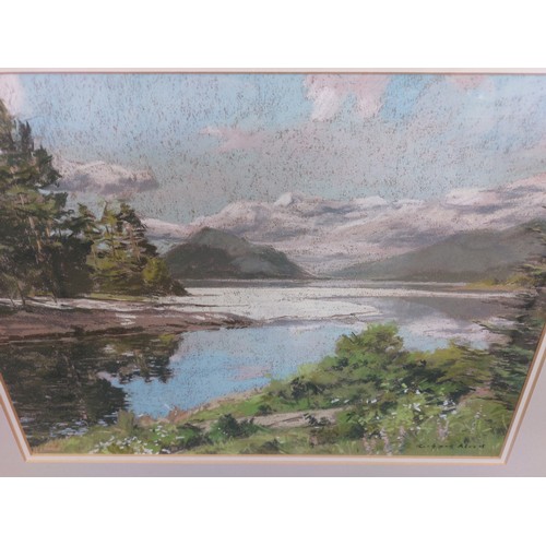 71 - A framed chalk pastel by Richard Alred entitled 