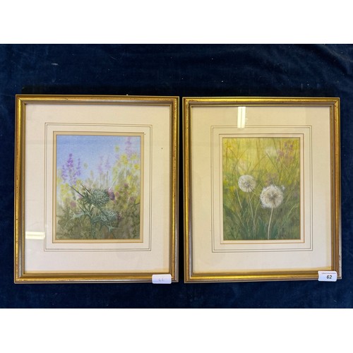 62 - 2 framed watercolours by Ken Walton 