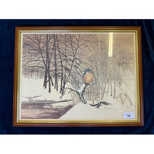 78 - A framed print by Ramaney depicting 