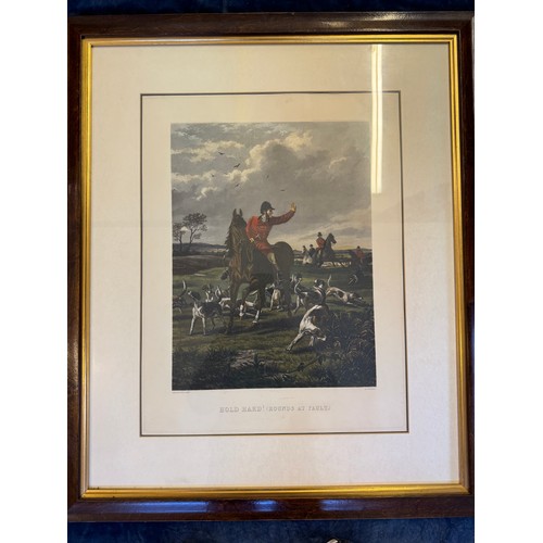 88 - Four framed hunting prints (copies) by Sheldon Williams (1869), 2 by engraver E.G. Hester being 'Tal... 