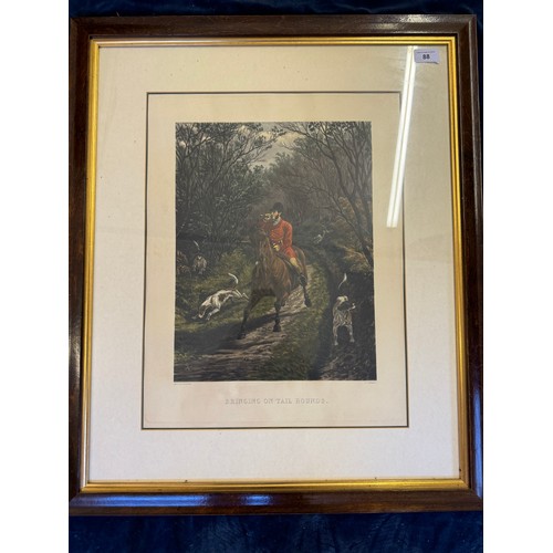 88 - Four framed hunting prints (copies) by Sheldon Williams (1869), 2 by engraver E.G. Hester being 'Tal... 