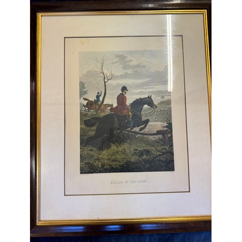 88 - Four framed hunting prints (copies) by Sheldon Williams (1869), 2 by engraver E.G. Hester being 'Tal... 