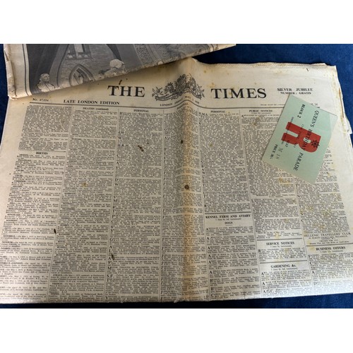 94 - An original of The Times late London edition Friday 3rd May 1935, 