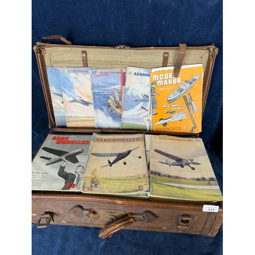117 - A vintage suitcase containing a large quantity of 