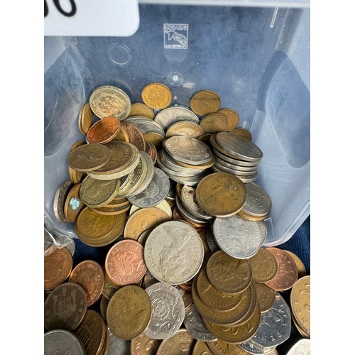 206 - A box containing a quantity of early decimal British coins.