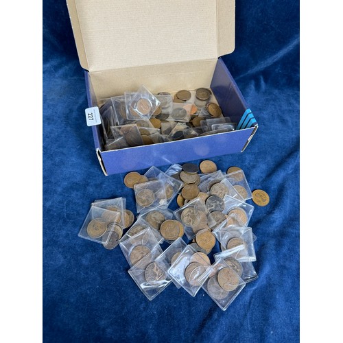 227 - A box containing a quantity of one penny coins