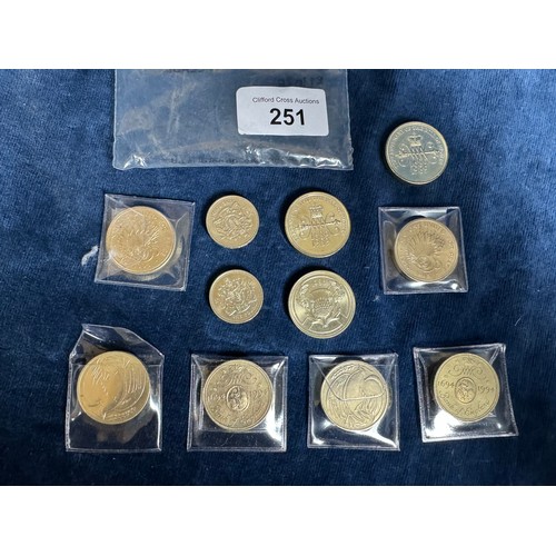 251 - Nine £2 coins - 1986 Commonwealth Games, 2 