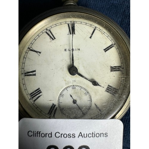 262 - An Elgin N.ATL Watch Co. USA pocket watch, case being silveroid imitation silver. The watch has a ca... 