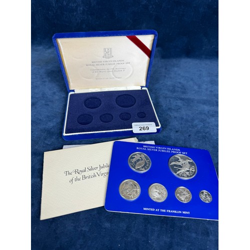 269 - A proof set of British Virgin Islands Royal Silver Jubliee coins to commemorate The 25th Anniversary... 