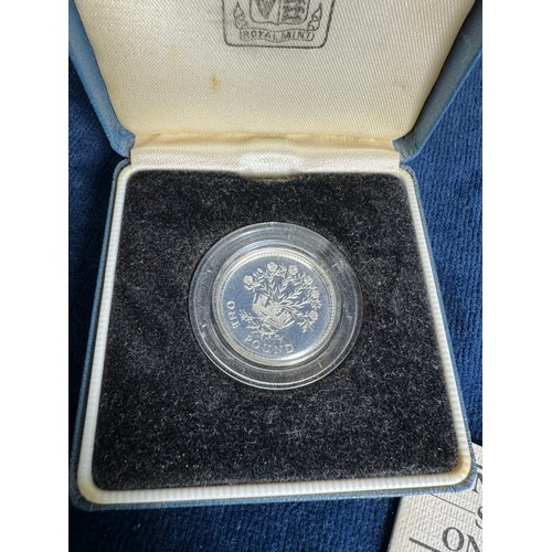 330 - A Royal Mint silver proof £1 coin, 1986, in presentation case