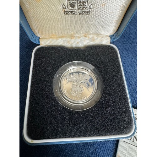 335 - A Royal Mint silver proof £1 coin, 1984, in presentation case