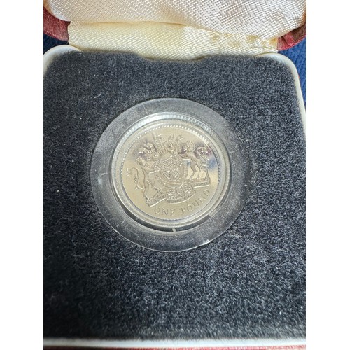 336 - A royal mint silver proof £1 coin, 1983, in presentation case