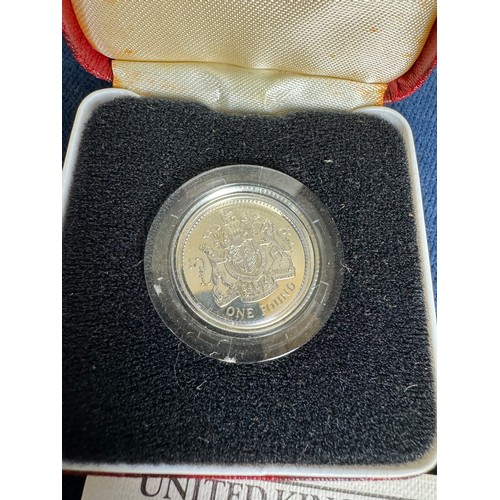 337 - A Royal Mint silver proof £1 coin, 1983, in presentation case