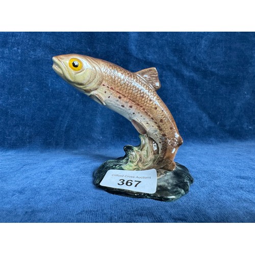 367 - A Beswick figurine of a trout fish, number 1390.