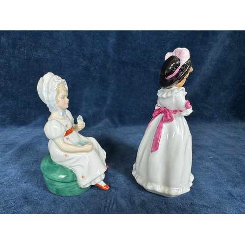 497 - 2 small Royal Doulton figurines 