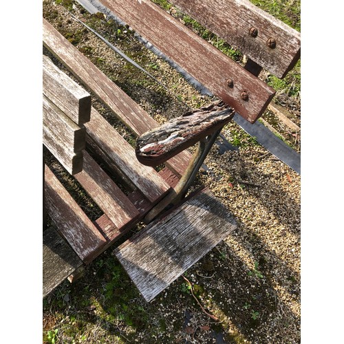 1 - A qty of benches and cast iron bench ends (reputably removed from The Princess Theatre, Hunstanton)