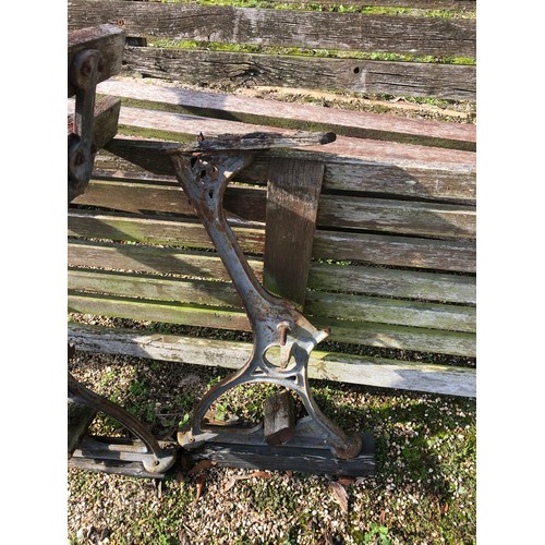 1 - A qty of benches and cast iron bench ends (reputably removed from The Princess Theatre, Hunstanton)