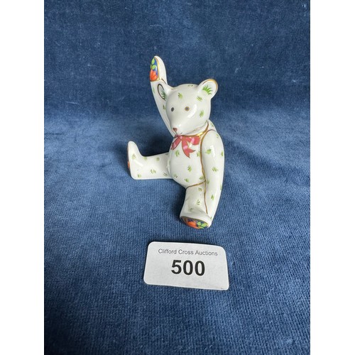 500 - A Royal Crown Derby figure of a Teddy Bear 