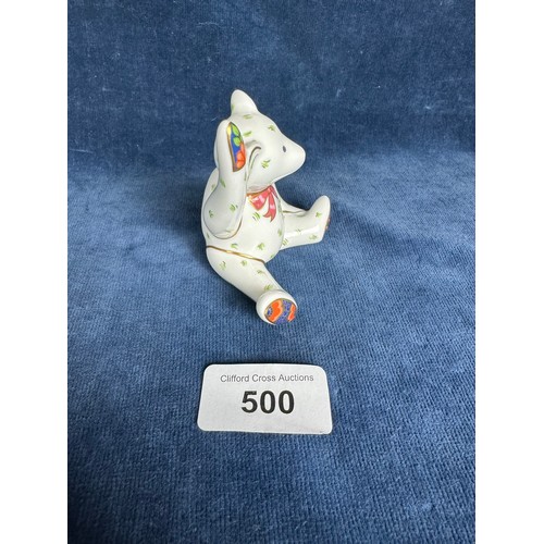 500 - A Royal Crown Derby figure of a Teddy Bear 