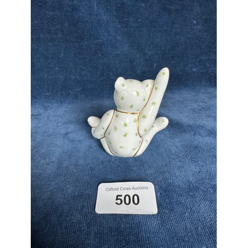 500 - A Royal Crown Derby figure of a Teddy Bear 