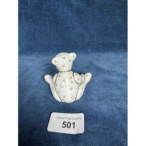 501 - A Royal Crown Derby figure of a Teddy Bear 