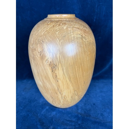 601 - A large Spalted Beech Wood turned vessel/vase  by Richard Chapman and marked on base 