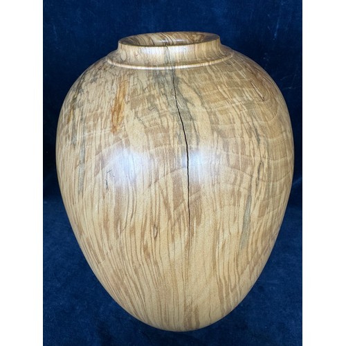 601 - A large Spalted Beech Wood turned vessel/vase  by Richard Chapman and marked on base 