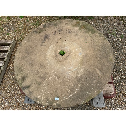 2 - A large Millstone, 119cm diameter.