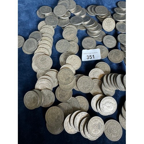 351 - A large quantity of two Shilling coins all dated 1948 (bag 3)