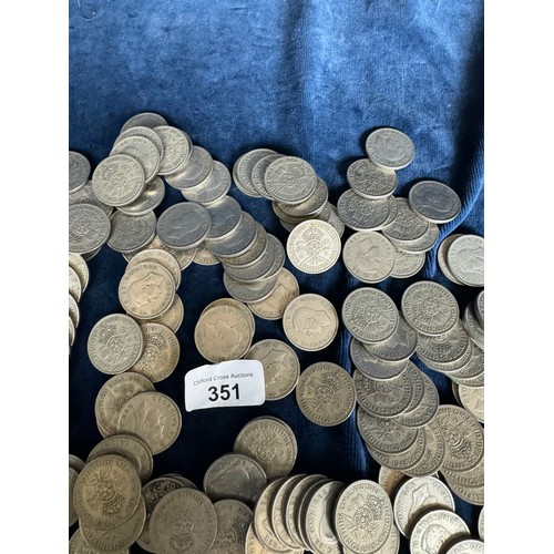 351 - A large quantity of two Shilling coins all dated 1948 (bag 3)