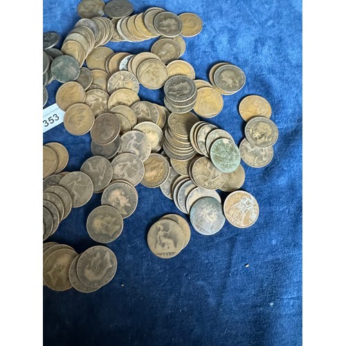 353 - Quantity of 19th and 20th century Copper One Penny coins etc (bag 6)