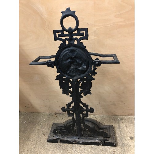 30 - A cast iron walking stick/umbrella stand stamped to rear 