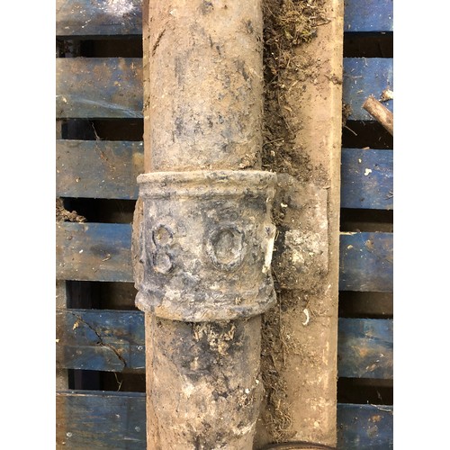 25 - An antique lead water pump marked 