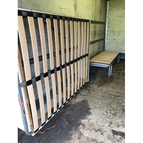 25 - 2 single and a double bed bases (removed from a caravan).