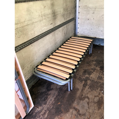 25 - 2 single and a double bed bases (removed from a caravan).