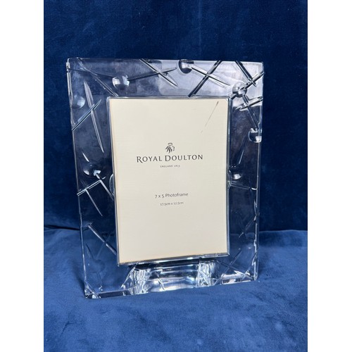 108 - A glass Royal Doulton photograph frame