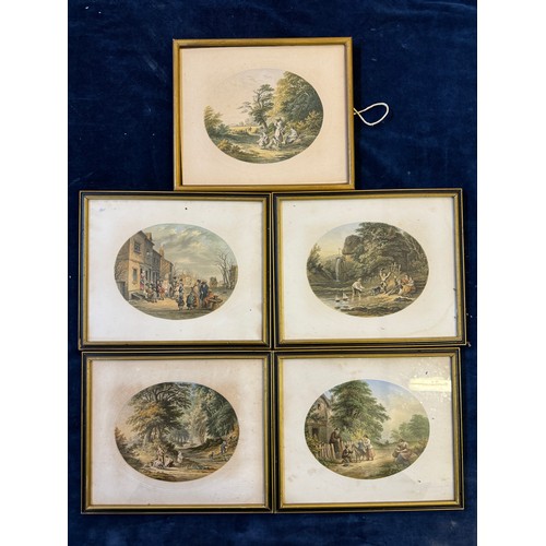 56 - Five framed coloured prints by Le Blond & Co, London L.A. Elliot & Co Boston U.S. marked 'No. 79 The... 