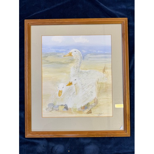 46 - A signed and framed watercolour depicting 