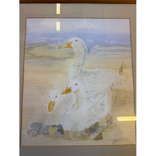 46 - A signed and framed watercolour depicting 