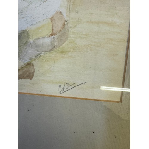 46 - A signed and framed watercolour depicting 