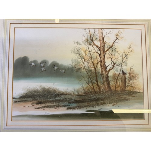 42 - A framed and signed watercolour depicting 