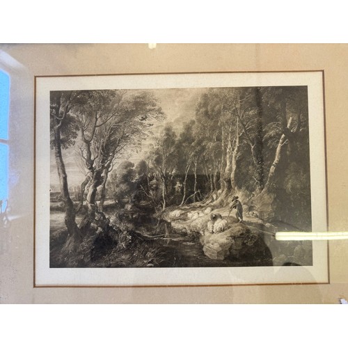 53 - 3 framed black-and-white prints depicting 