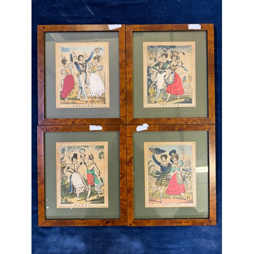 58 - Four framed coloured prints by London, J. Fairburn entitled 'England, Ireland, Wales and Scotland'.