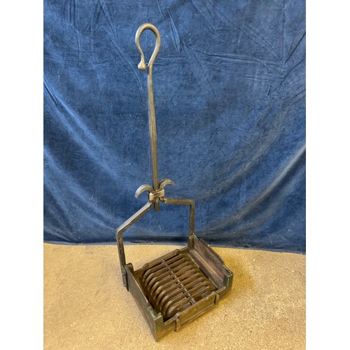 20 - An antique cast iron boot scraper with a modern back stand, named on the base 'Cooks - Norwich - Maj... 